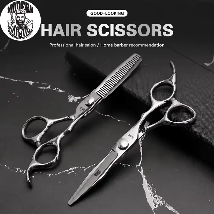 Ciseaux de coupe de cheveux professionnels-cisailles en acier inoxydable de 6 pouces pour outils de