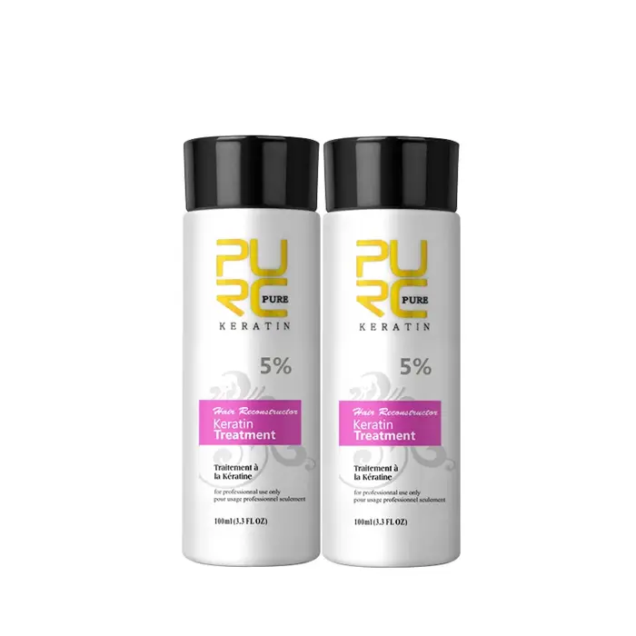 PURC 2 pièces kératine pour lisser les cheveux 0% 5% 8% 12% formaldéhyde traitement capillaire