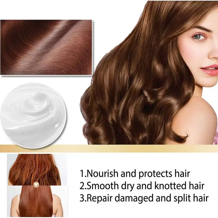 Masque capillaire magique à la kératine pour cheveux maltés