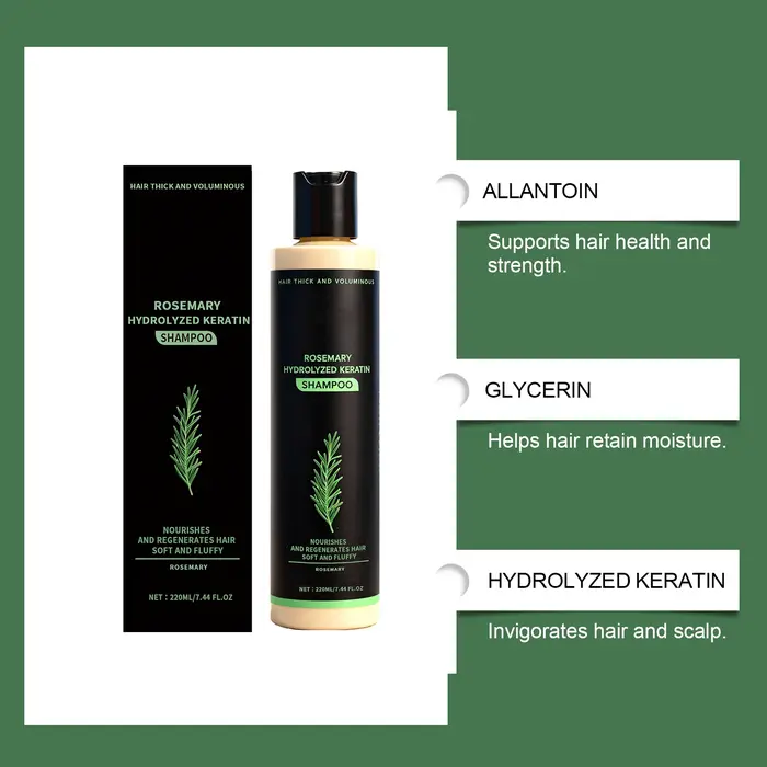 Shampoing volumisant à la kératine de romarin