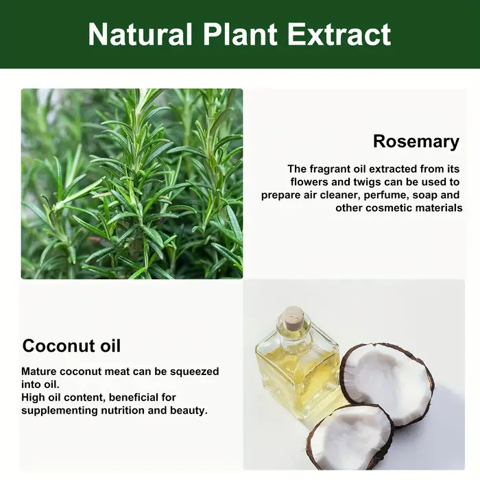 Huile essentielle de romarin 30ml pour la croissance et la soin des cheveux, extrait d'huile végétale pour cheveux amincissants, alimentation du cuir chevelu et brillance saine