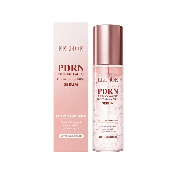 Sérum Brume Gelifiée au Collagène, Essence Éclaircissante en Spray, Hydratant Facial Apaisant pour P