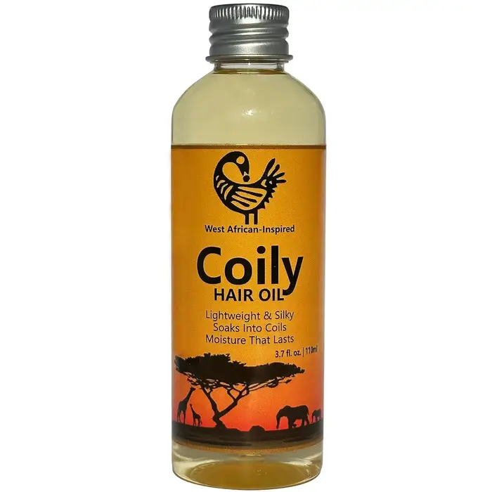 Huile pour cheveux crépus d'inspiration ouest-africaine de 110 ml avec romarin et ricin