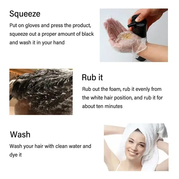 Shampoing de teinture rapide 3 en 1