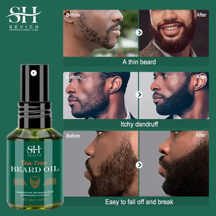 Huile de croissance de barbe pour hommes