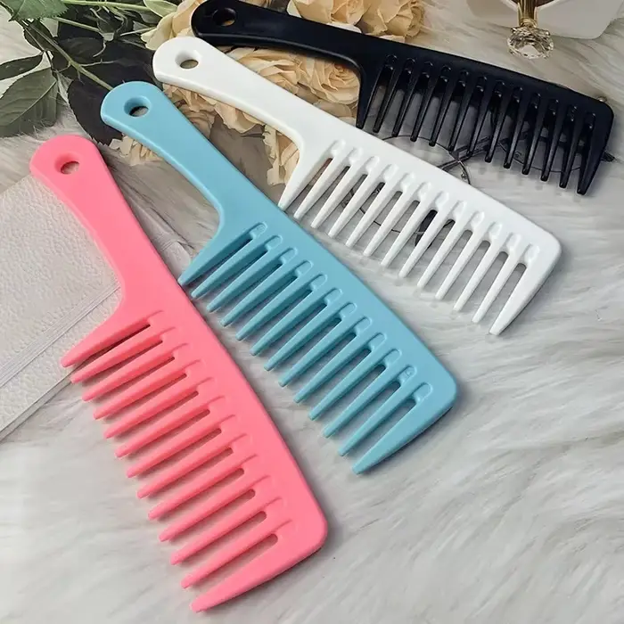 Peigne de coiffure résistant à la chaleur pour femmes, crochet humide, brosse à cheveux bouclés, out