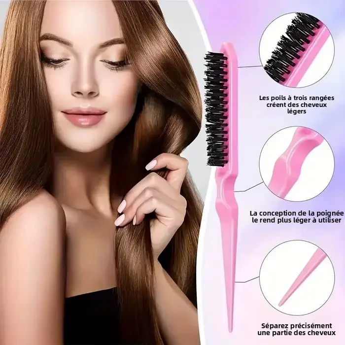 6 pièces/ensemble ensemble de brosses à cheveux coiffure vaporisateur bouteille