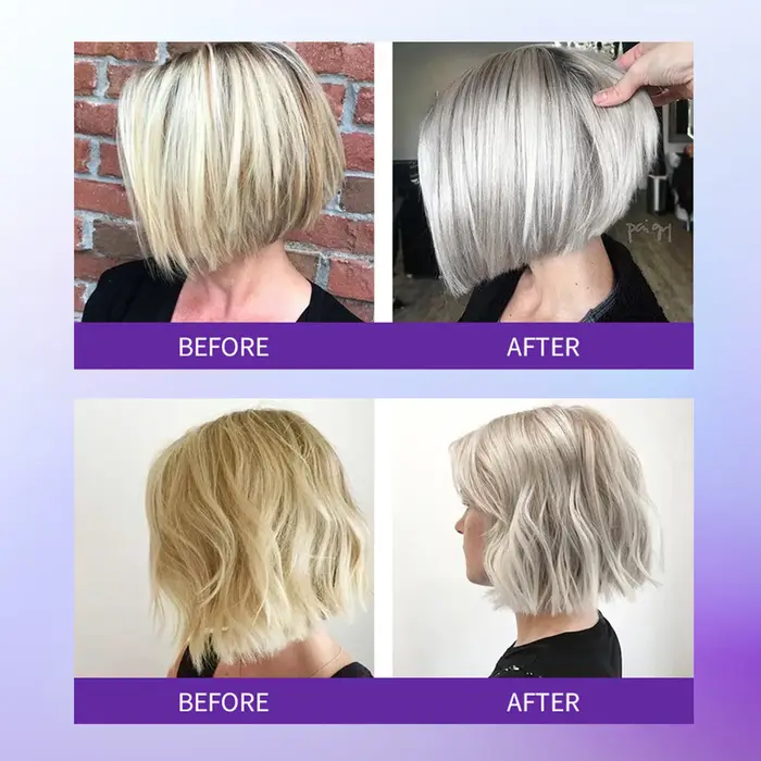 Shampoo colorant fixateur de couleur pour cheveux gris