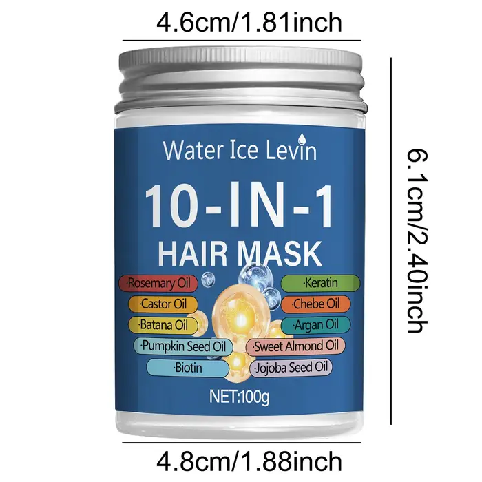 Masque capillaire 10 en 1 : huiles de romarin
