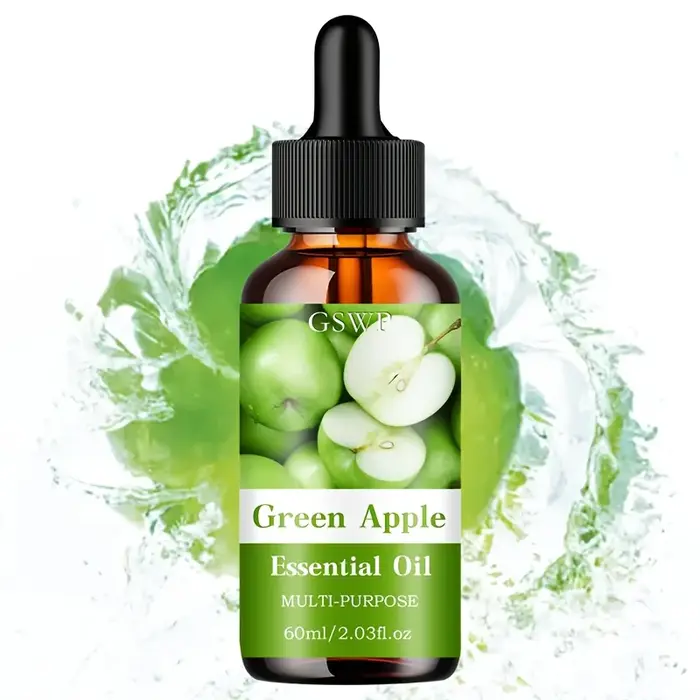 L'huile essentielle de pomme verte GSWP hydrate en profondeur les cheveux, le visage et les ongles,