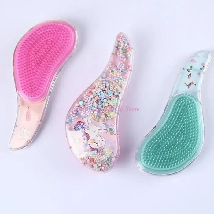 R6FD – brosse à cheveux démêlante, poils souples, élimine délicatement les nœuds, pour enfants adultes