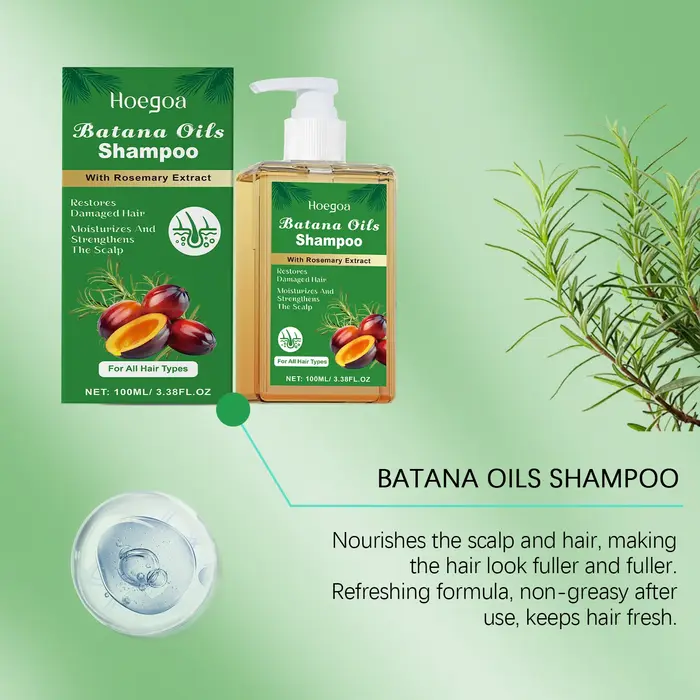 Shampoing de soin capillaire à l'huile de Batana et au romarin