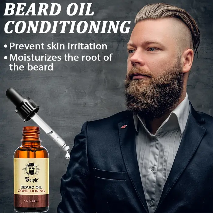 2 pièces/ensemble huile volumisante pour barbe