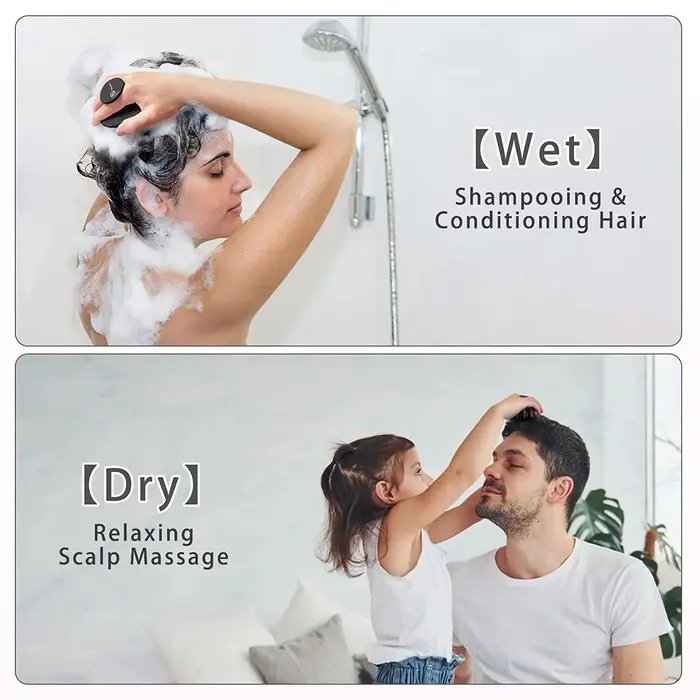 Brosse à shampoing en Silicone