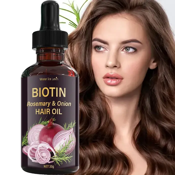 Huile Capillaire Romarin & Oignon au Complexe Vitaminé - Nourriture des Fibres - Soin Avant Brushing