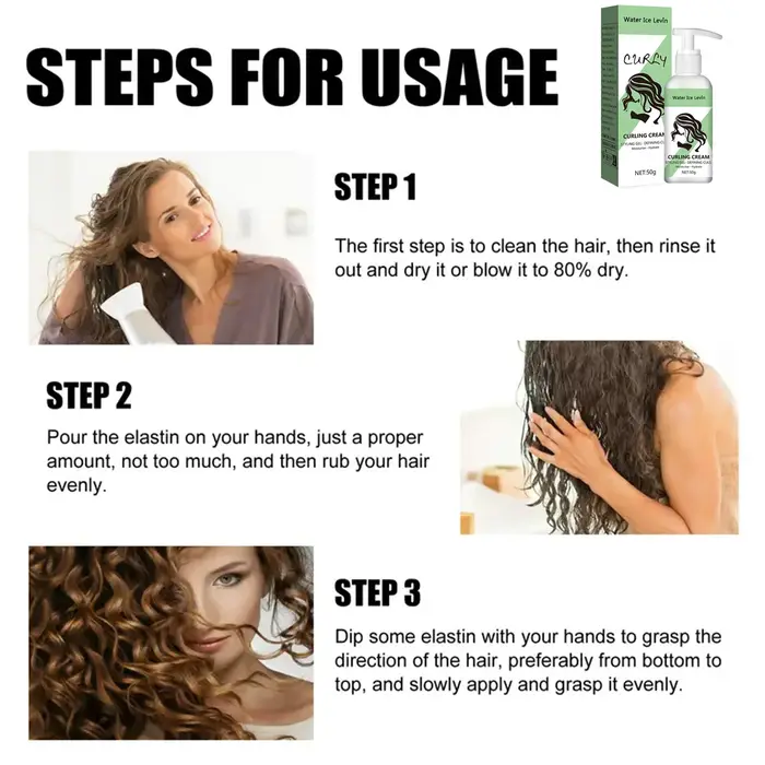 Crème hydratante pour cheveux bouclés, conditionneur pour l'élasticité des cheveux bouclés, neutre, adapté à tous les types de cheveux