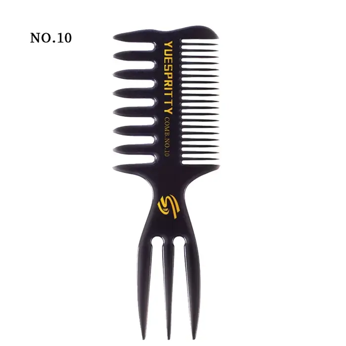 Peigne anti-rides à dents larges en plastique, peigne à friser antistatique, coiffure pour hommes, s