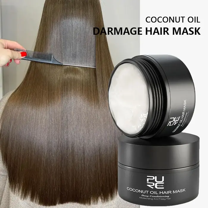 PURC – masque capillaire à l'huile de noix de coco, répare les dommages, restaurer les types de chev