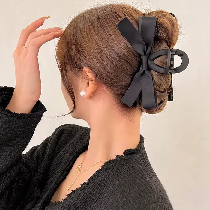 AWAYTR Simple arc griffes de cheveux pince grand requin griffe pinces