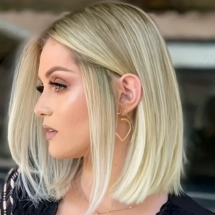 Perruque synthétique mixte Blonde BoBo Head