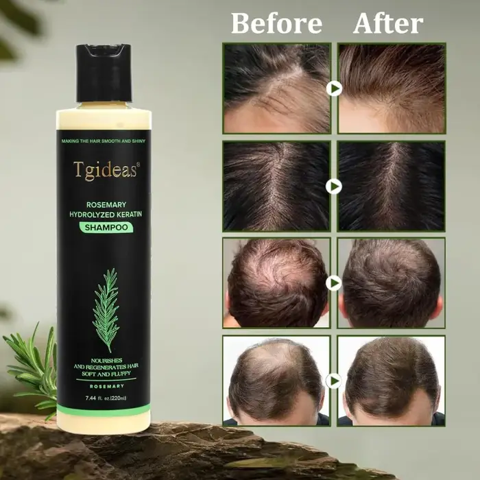 Shampooing capillaire bio Tgideas à la kératine hydrolysée et au romarin