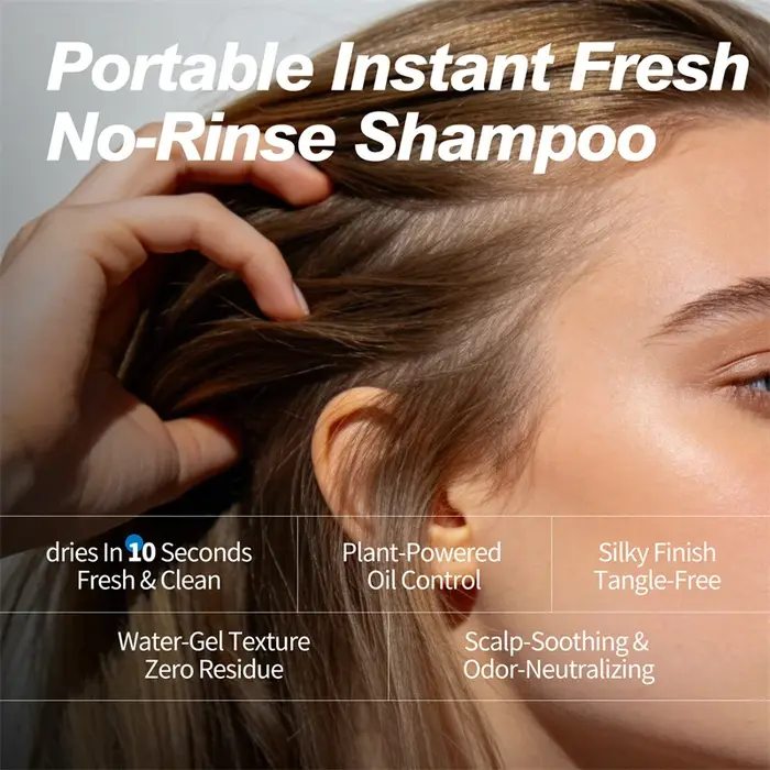 Shampooing Sec Rafraîchissant Contrôle du Sébum Sans Eau pour Cheveux