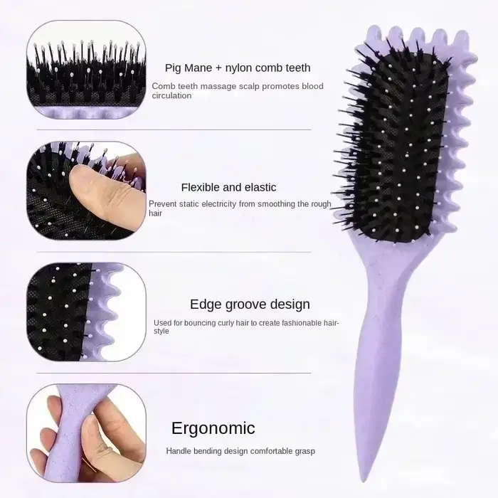 Brosse Coiffante pour Cheveux Bouclés