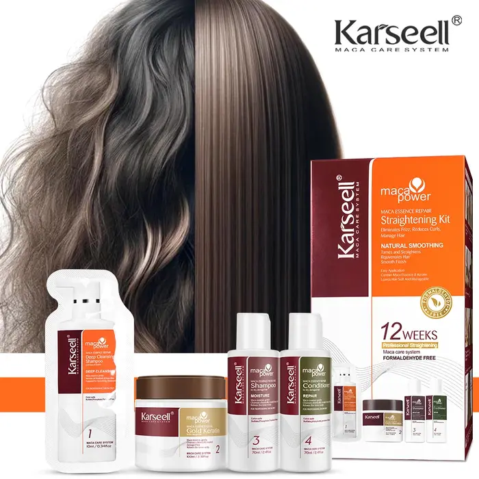 Karseell – masque capillaire à la kératine dorée, réparation rapide, Kit de lissage des cheveux endo