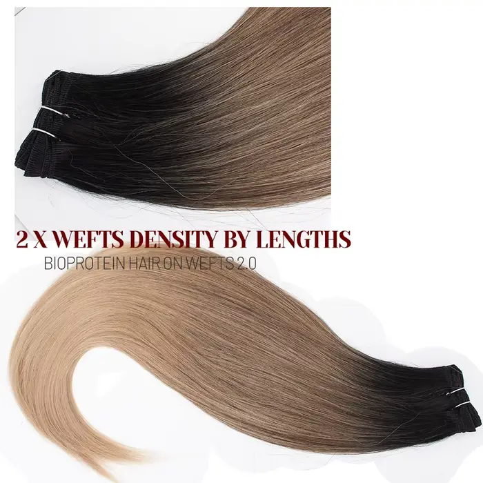 Extensions capillaires synthétiques lisses Bio, faux mèches en Fiber résistante à la chaleur, ombré