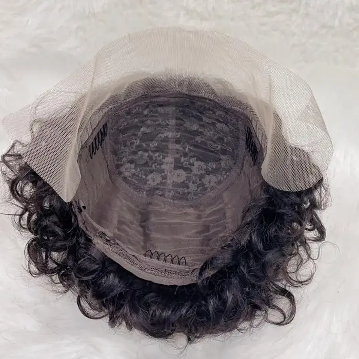Perruque coupe lutin cheveux humains 13x1 dentelle frontale perruques cheveux humains court Bob perr