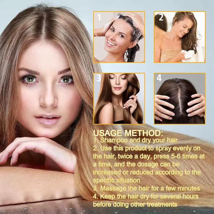 Produits biotine épaississement croissance rapide soins capillaires huiles essentielles Anti perte de cheveux Spray traitement du cuir chevelu pour hommes femmes