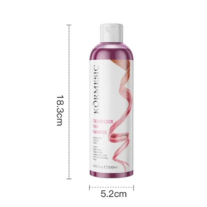 Shampoing de protection de couleur, shampoing fixateur rose, shampoing de soin verrouillable de coul