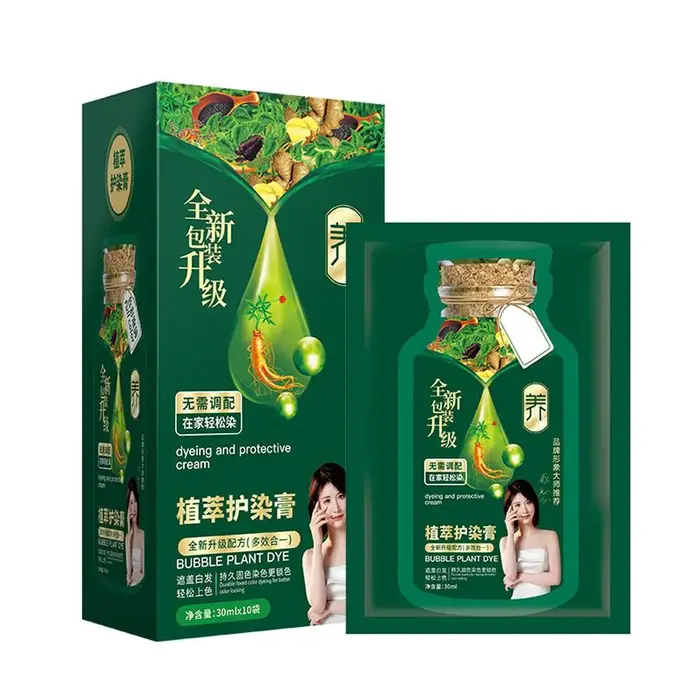 Shampoing de teinture capillaire à base de plantes naturelles
