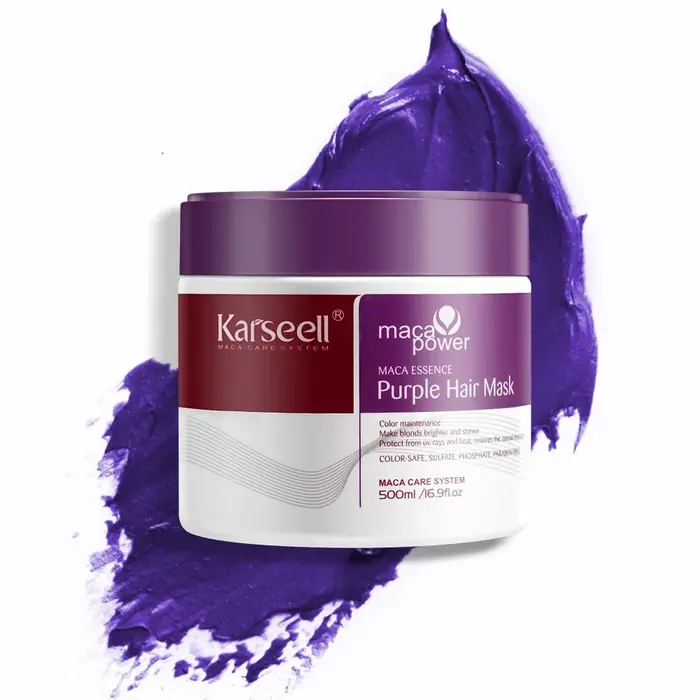 Karseell masque pour cheveux violets shampoing violet professionnel neutralise les tons jaunes en la