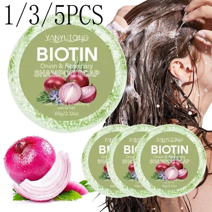 Shampoing à l'oignon et à la biotine