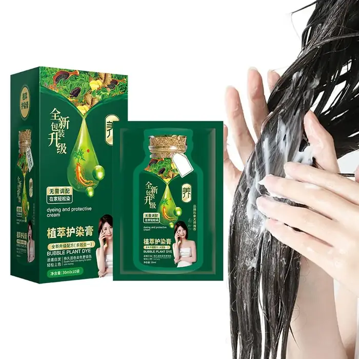 Shampoing de teinture capillaire à base de plantes naturelles