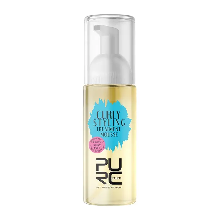 PURC-Après-shampoing pour cheveux bouclés sans rinçage, crème de traitement pour cheveux abîmés, lis