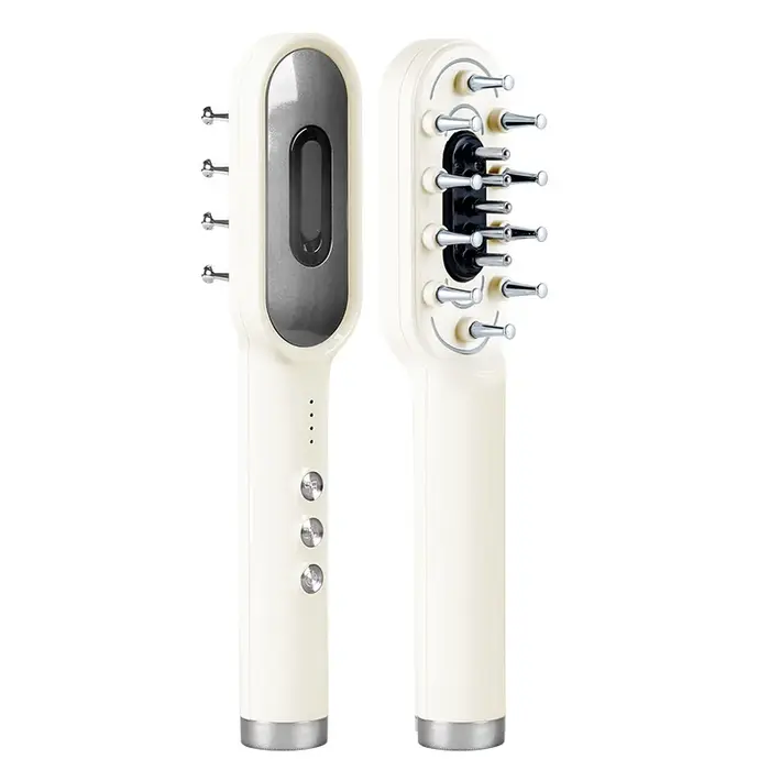 Peigne de massage électrique à lumière rouge LED