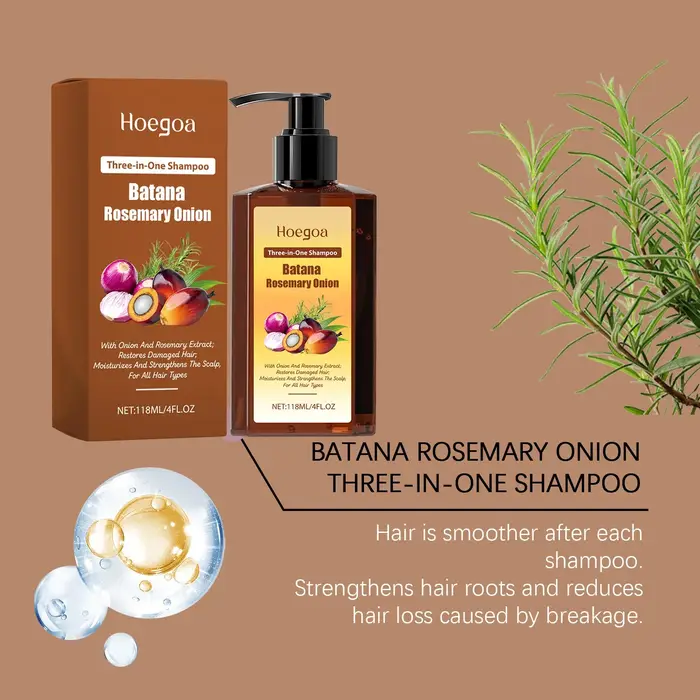 Batana – shampoing au romarin et à l'oignon 3 en 1