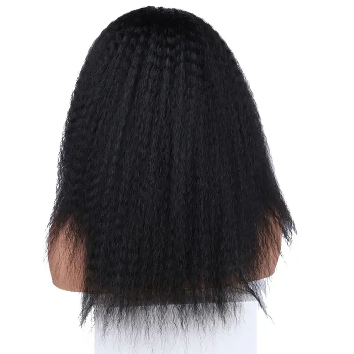 Perruque de cheveux synthétiques crépus bouclés 14 pouces perruque de bandeau synthétique Afro longu