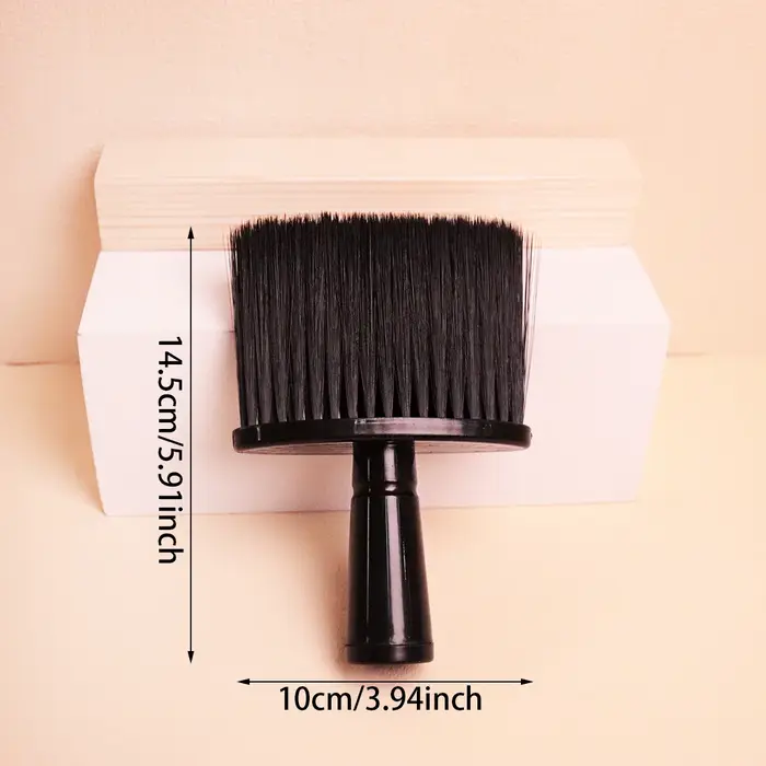 1 brosse à cheveux pour le cou, brosse noire de nettoyage doux pour le visage, adaptée aux coiffeurs