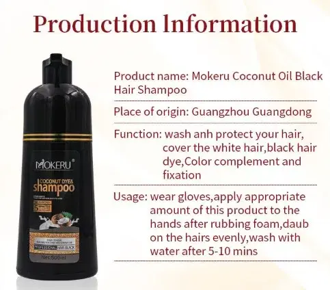 Shampoing à teinture de noix de coco