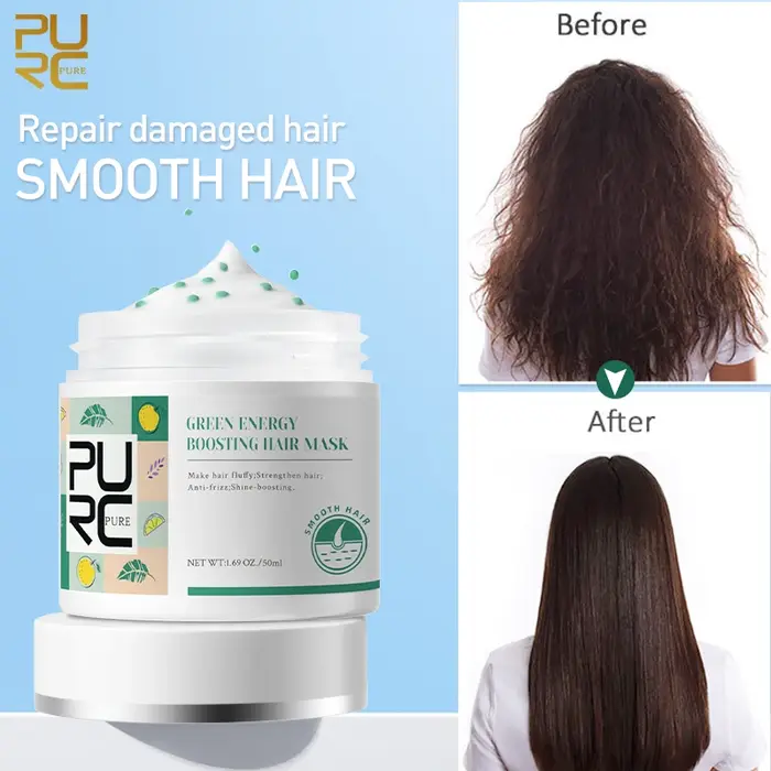 PURC kératine masque capillaire lissant lissage doux réparation endommagé frisottis revitalisant che
