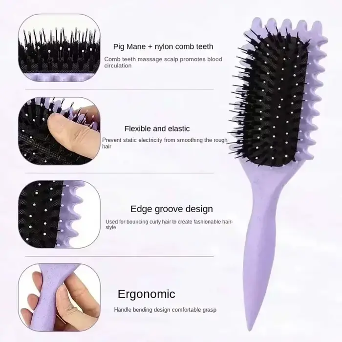 Brosse Coiffante pour Cheveux Bouclés