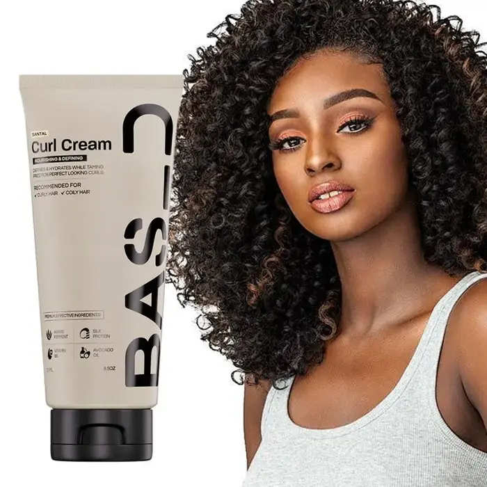 Crème coiffante hydratante et nourrissante longue durée pour cheveux bouclés