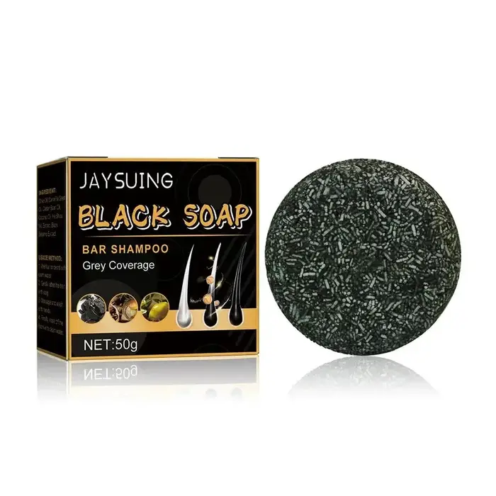 Shampoing réparateur pour cheveux gris et blancs, 50g, barre de couverture, document de traitement,