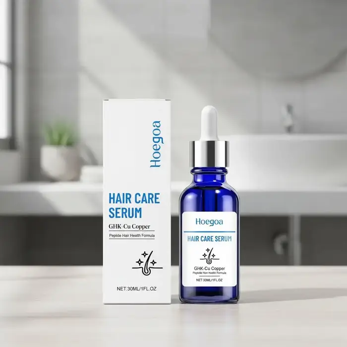 Sérum capillaire au peptide de cuivre GHK-Cu pour la croissance des cheveux, hydratant pour le cuir 