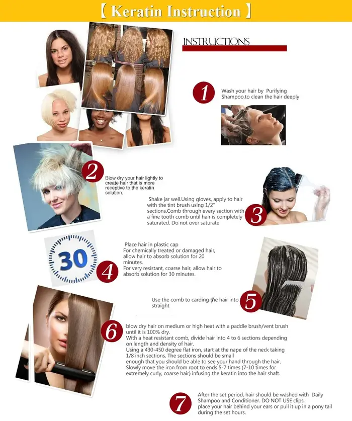 Brésil 300 ml kératine 12% formaline traitement des cheveux