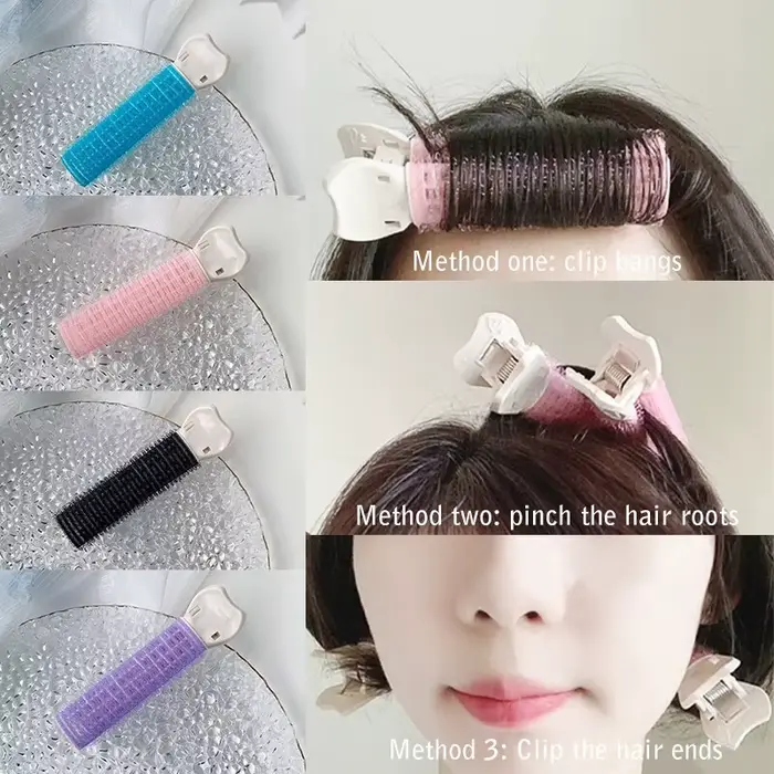 1pc grands bigoudis auto-adhésifs coiffure usage domestique bricolage magique style rouleau rouleau
