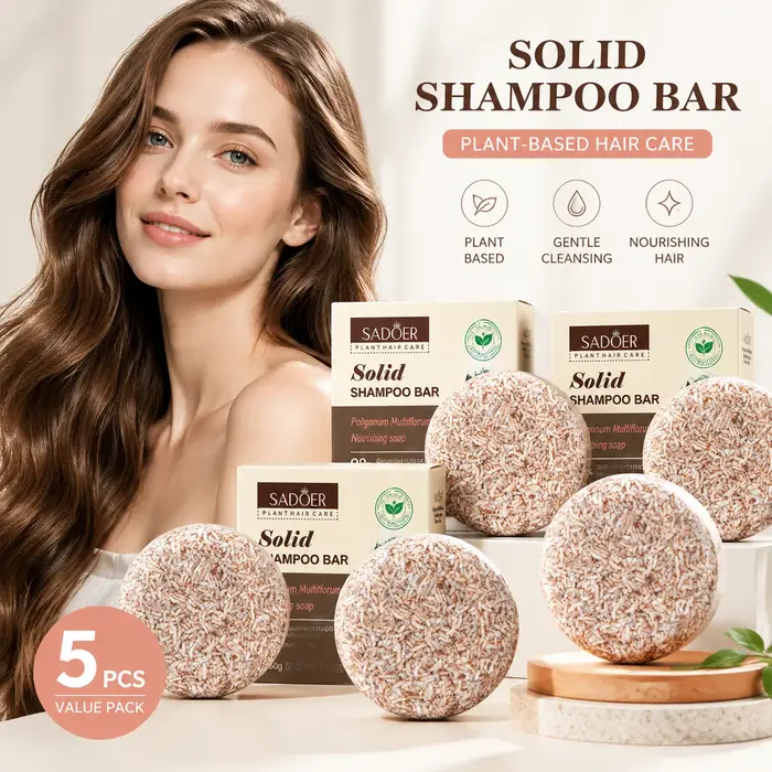 Barre de shampoing Polygonum, savon biologique pour le nettoyage en profondeur des cheveux, contrôle du sébum, renforce les racines des cheveux, shampoing pour soins capillaires, 1 à 5 pièces